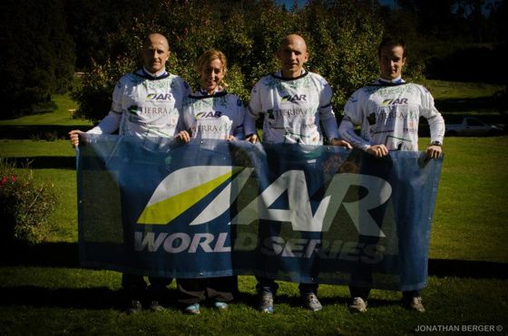 Free Mind Team in Patagonia: da sinistra, Marco Ponteri, Marta Poretti, Beppe Scotti e Andrea Villa