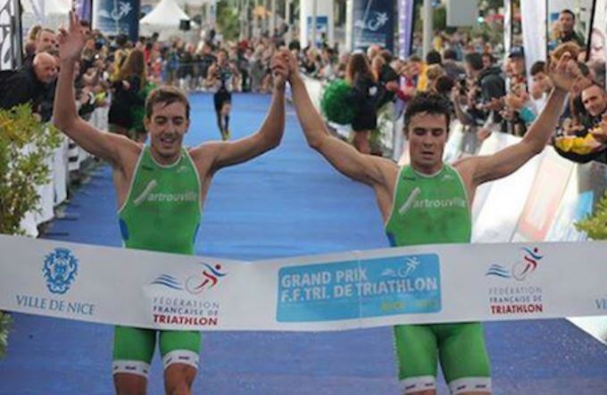L'arrivo di Gomez e Alarza al Grand Prix FFTri Triathlon de Nice 2013