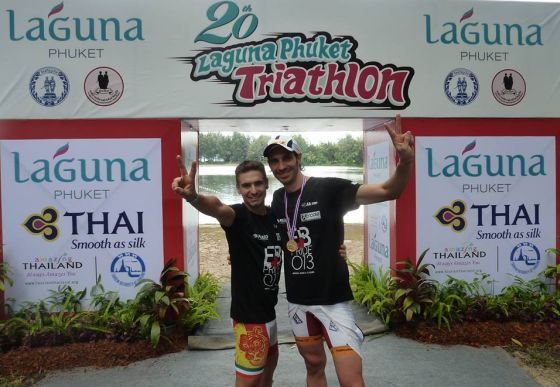 Alberto Casadei ed Emiliano Brembilla al Laguna Phuket Triathlon 2013