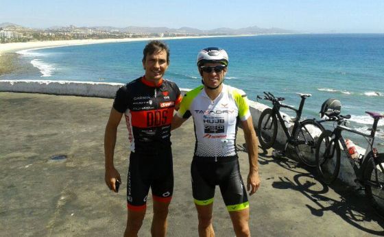 Daniel Fontana e Domenico Passuello al via dell'Ironman Los Cabos 2014