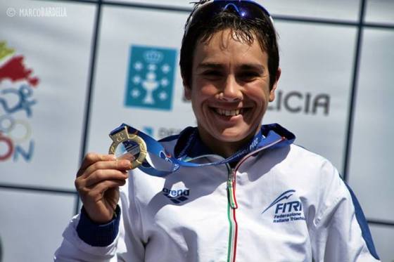 Rita Cuccuru è d'oro PT1 ai Mondiali di Duathlon di Pontevedra (Foto: Marco Bardella)