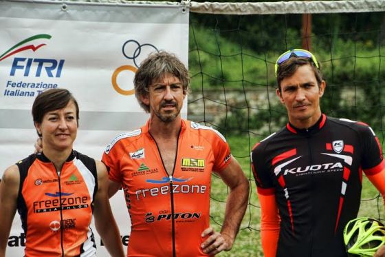 Daniel Fontana con gli amici Freezone Massimo Lavelli e Alessandra Pelizzari