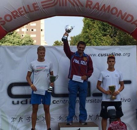 I tre protagonisti maschili del 16° Triathlon di Udine