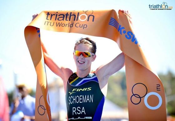 Il sudafricano Henri Schoeman a Tongyeong vince la sua prima ITU Triathlon World Cup