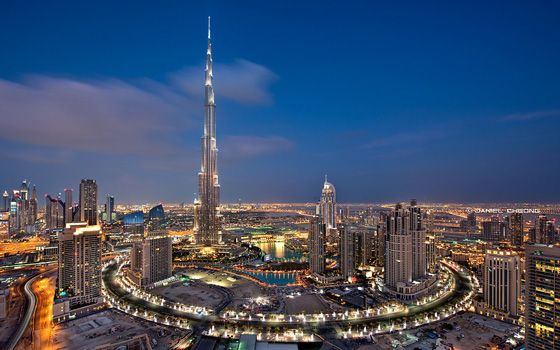 Una spettacolare veduta panoramica di Dubai