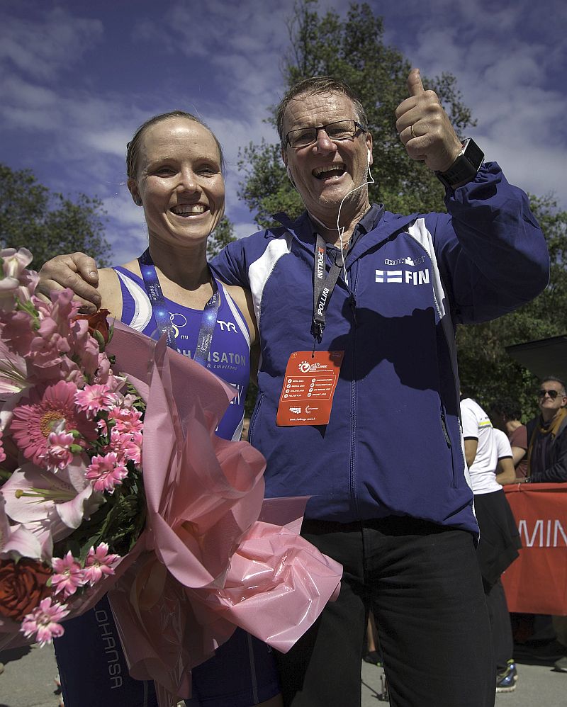 La finlandese Kaisa Lehtonen è la campionessa europea 2015 di triathlon medio al Challenge Rimini (Foto: Gonzalo Arroyo Moreno/Getty Images)