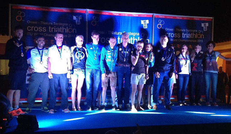 Tutti i vincitori di 1 oro Age Group al TNatura Sardegna 2015, ITU Cross Triathlon World Championship 2015