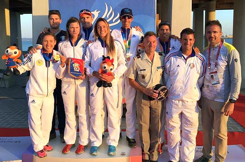 Il team francese al gran completo ai Mondiali Militari Triathlon 2015 in Corea del Sud 