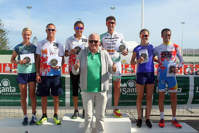Il podio del Duathlon Internazionale Lanzarote 2016