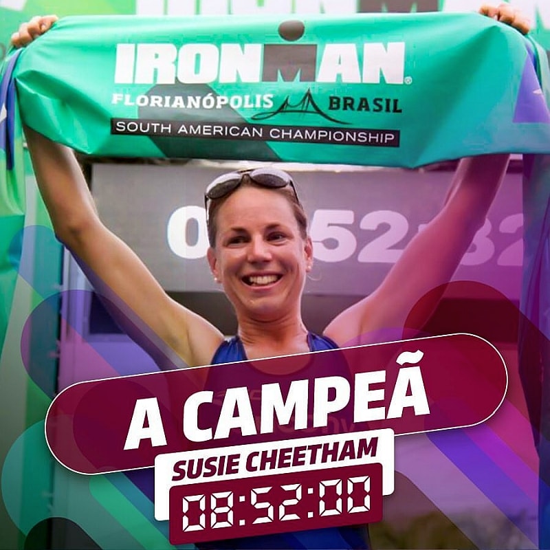 La britannica Susie Cheetham vola al traguardo in 8:52:00, nuovo record dell'Ironman Brasil del 28 maggio 2017