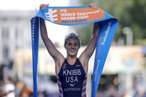 Taylor Knibb si aggiudica il Campionato del Mondo di triathlon 2017 a Rotterdam nella categoria Junior (Foto ©ITU Media / Wagner Araujo