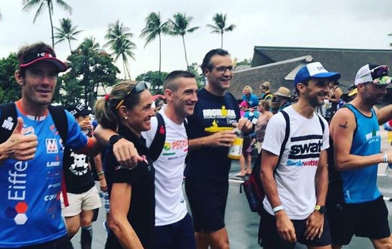 Parta delle Nazioni Ironman Hawaii 2017: Laura Pederzoli, Massimo Giacopuzzi, Franco Prezzi e Alessandro Tomaiuolo