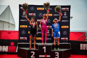 Le top 3 dell'Ironman Barcelona 2017: Lisa Huetthaler (AUT), Yvonne Van Vlerken, (NED) e Daniela Sämmler (GER) - Foto ©Ironman Barcelona Facebook