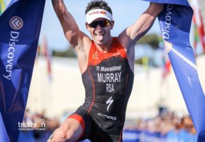 E' stato ancora l'atleta di casa Richard Murray a dominare l'ITU Triathlon World Cup 2018, a Cape Town (Foto ©ITU Media / Tommy Zaferes)