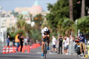 Lo statunitense con "cuore italiano" Rodolphe Von Berg inaugura l'albo d'oro dell'Ironman 70.3 Nice, corso il 16 settembre 2018 (Foto ©Activ'images)