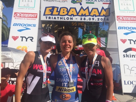 Il podio femminile di Elbaman73 2014