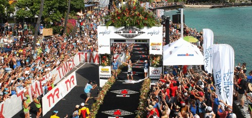 L'arrivo dell'Ironman Hawaii a Kona