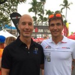 Luca Parmitano e Daniel all'Ironman Hawaii 2014