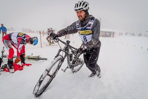 La frazione in mountain bike del Wintersports Vallespluga 2015