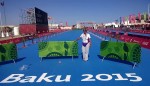 Laura Patti "Chief Transition" nel triathlon dei Giochi Europei di Baku 2015