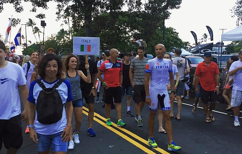 Ironman Hawaii 2017, la Parata delle Nazioni con il Team Italia