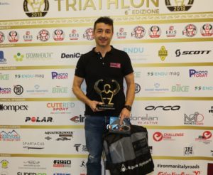 Alfio Bulgarelli, campione europeo e mondiale di triathlon tra gli AG 45-49, vince la categoria di “Triatleta dell’Anno” al Gala del Triathlon 2018 (Foto ©Sergio Tempera)