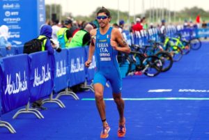 Il campione azzurro Alessandro Fabian, all’arrivo dell'ITU World Triathlon Series 2018 ad Abu Dhabi, sarà al via della 1^ Endu Digital Run di Milano di sabato 17 marzo 2018 (Foto: Petko Beler / pebe-sport.de)
