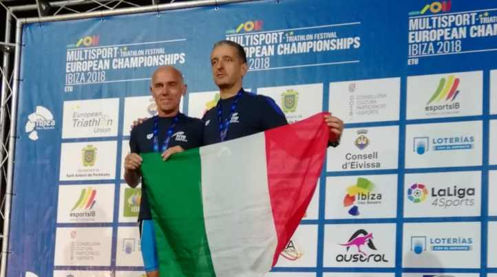 Alberto Ceriani torna dagli Europei di Ibiza con un oro (aquathlon) e un argento (triathlon medio): “Grazie Claudio”