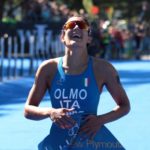 Angelica Olmo trionfa nella terza prova dell'ITU Triathlon World Cup, corsa a New Plymouth, in Nuova Zelanda, il 31 marzo 2019.
