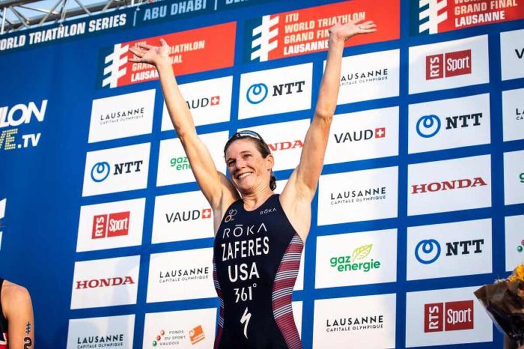 La statunitense Katie Zaferes si laurea campionessa del mondo ITU di triathlon alla Grand Final WTS a Losanna (Foto ©ITU Media).