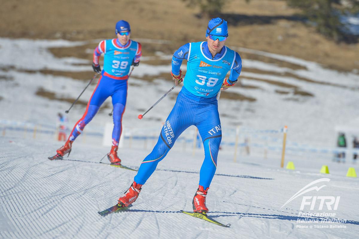 L'azzurro di winter triathlon Alessandro Saravalle