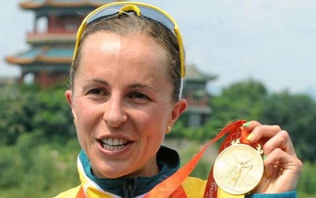 Emma Snowsill, oro alle Olimpiadi di Pechino 2008.
