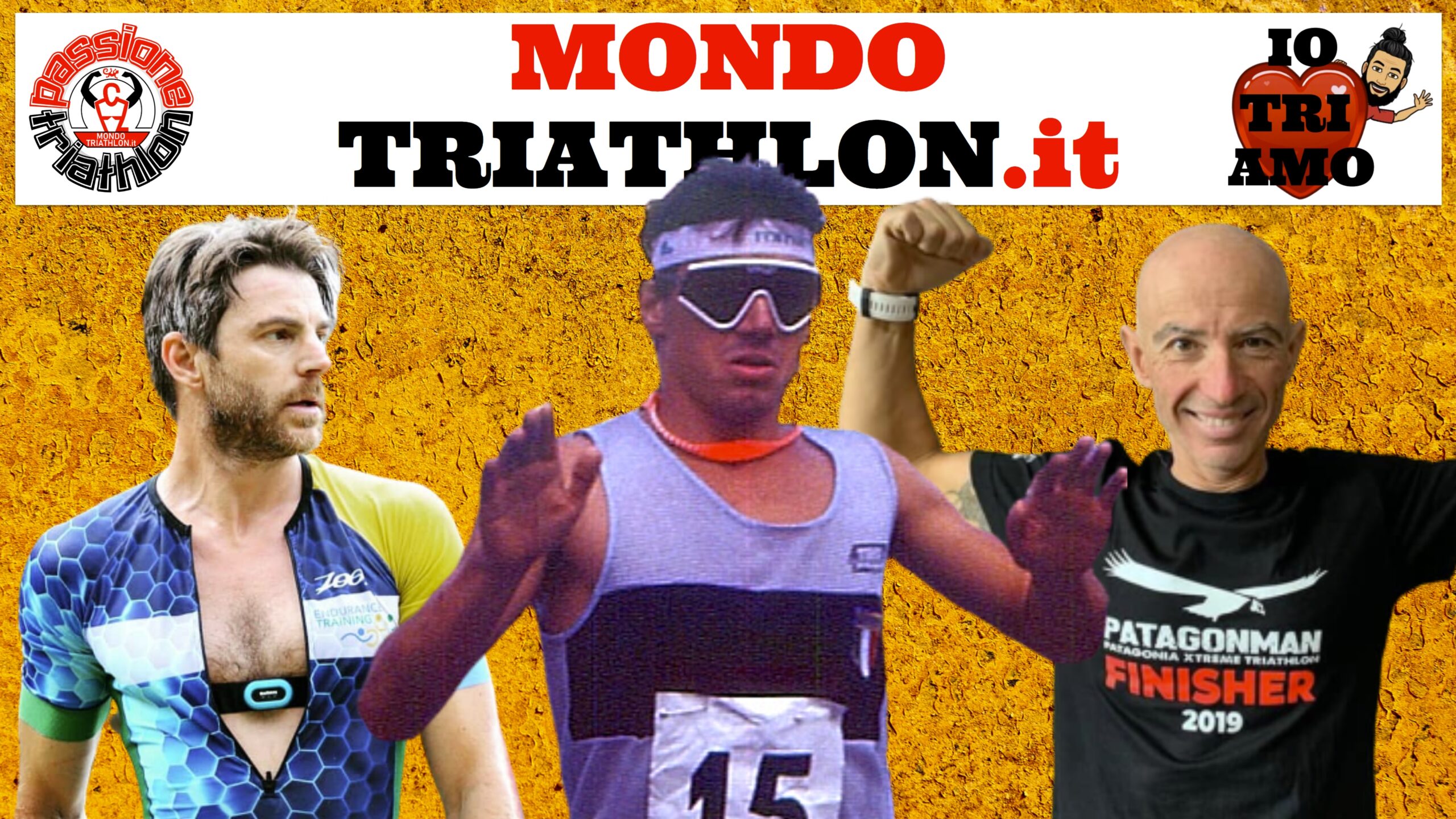 Passione Triathlon, la copertina con i protagonisti dal 20 al 24 luglio 2020: Danilo Palmucci, Emanuele Iannarilli, Daniele Castrorao