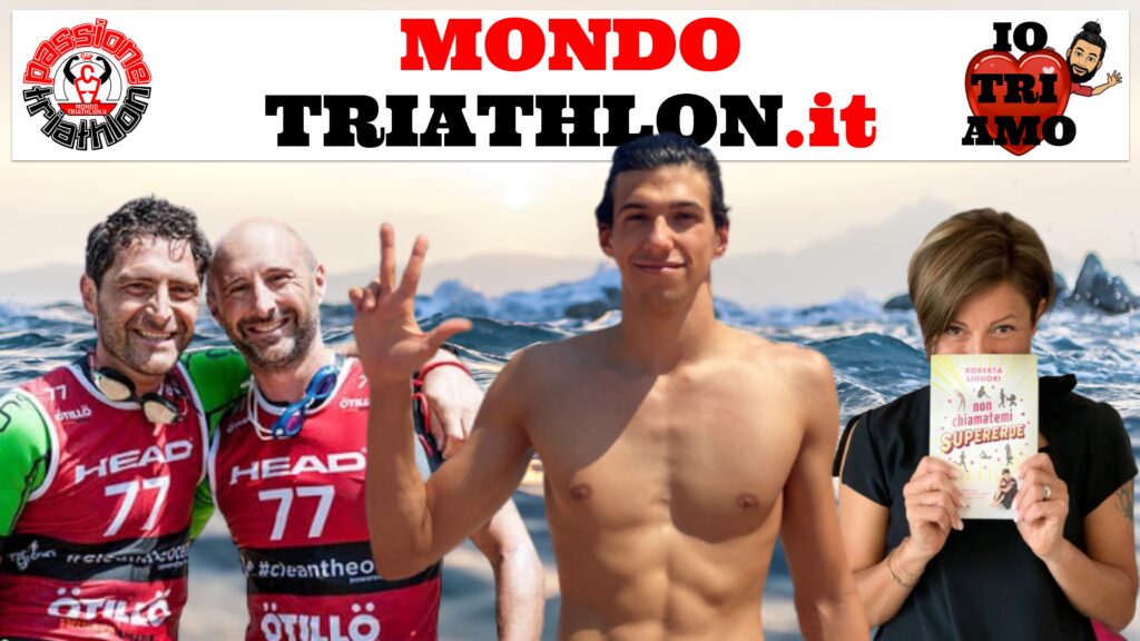 Passione Triathlon, la copertina con i protagonisti dal 17 al 21 agosto 2020: Renato Dell'Oro e Paolo Carminati, Simone Barlaam e Roberta Liguori