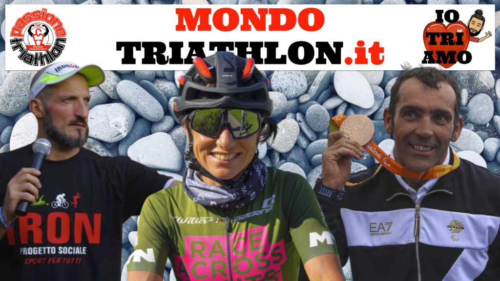 Passione Triathlon, la copertina con i protagonisti dal 24 al 28 agosto 2020: Giovanni Achenza, Sabrina Schillaci e Mauro Progetto Iron