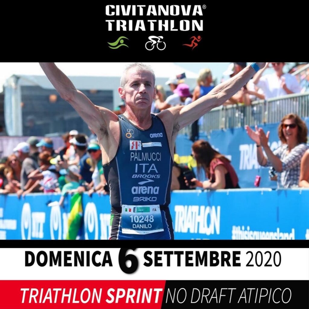 Danilo Palmucci al Civitanova Triathlon del 6 settembre 2020