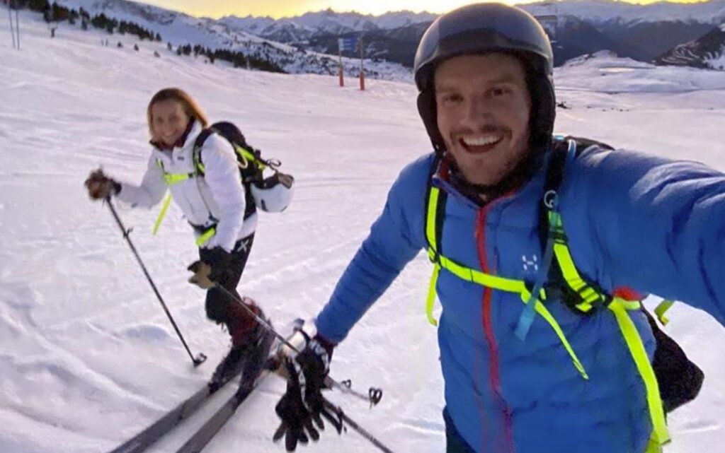 Jan Frodeno ed Emma Snowsill sulla neve