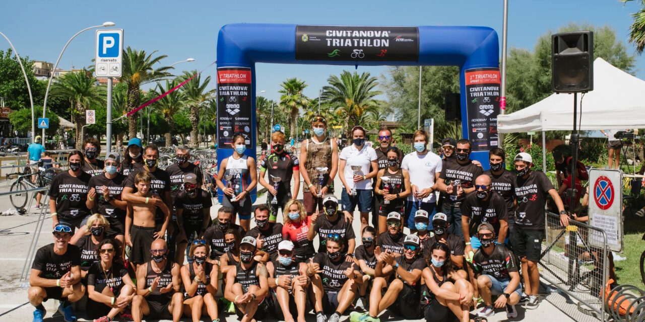 Il Civitanova Triathlon Team al gran completo per la prima edizione della loro gara del 6 settembre 2020