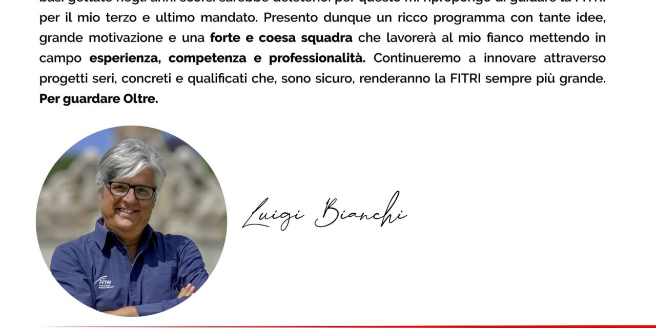 Il programma del candidato Presidente FITri Luigi Bianchi