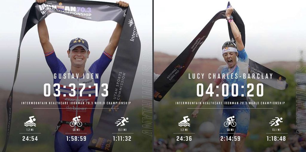 Eccoli i campioni del mondo 2021 di Ironman 70.3: trionfano a St. George Lucy Charles e Gustav Iden
