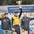 Il podio maschile del Duathlon Cross dell'Adda del 14 novembre 2021: vince Marcello Ugazio davanti ad Alessandro Saravalle e Giuseppe Lamastra