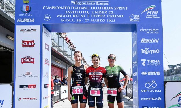 Marta Bernardi e Samuele Angelini campioni italiani di duathlon sprint a Imola, le classifiche complete, le dirette video