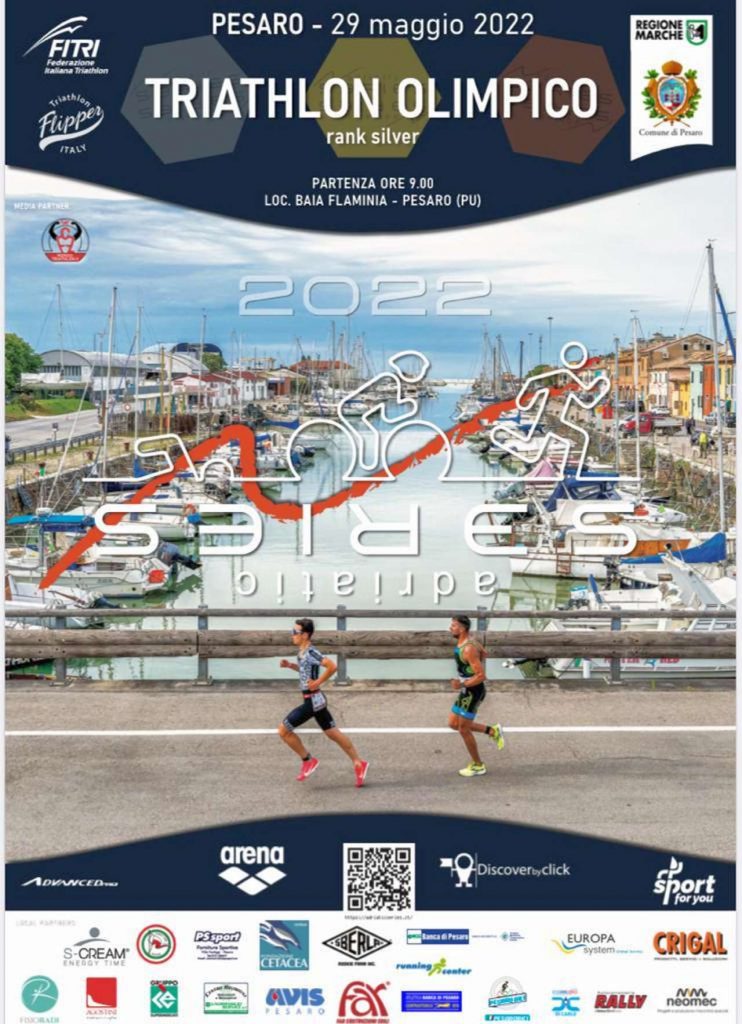 La locandina di Adriatic Series Pesaro Triathlon Olimpico 2022