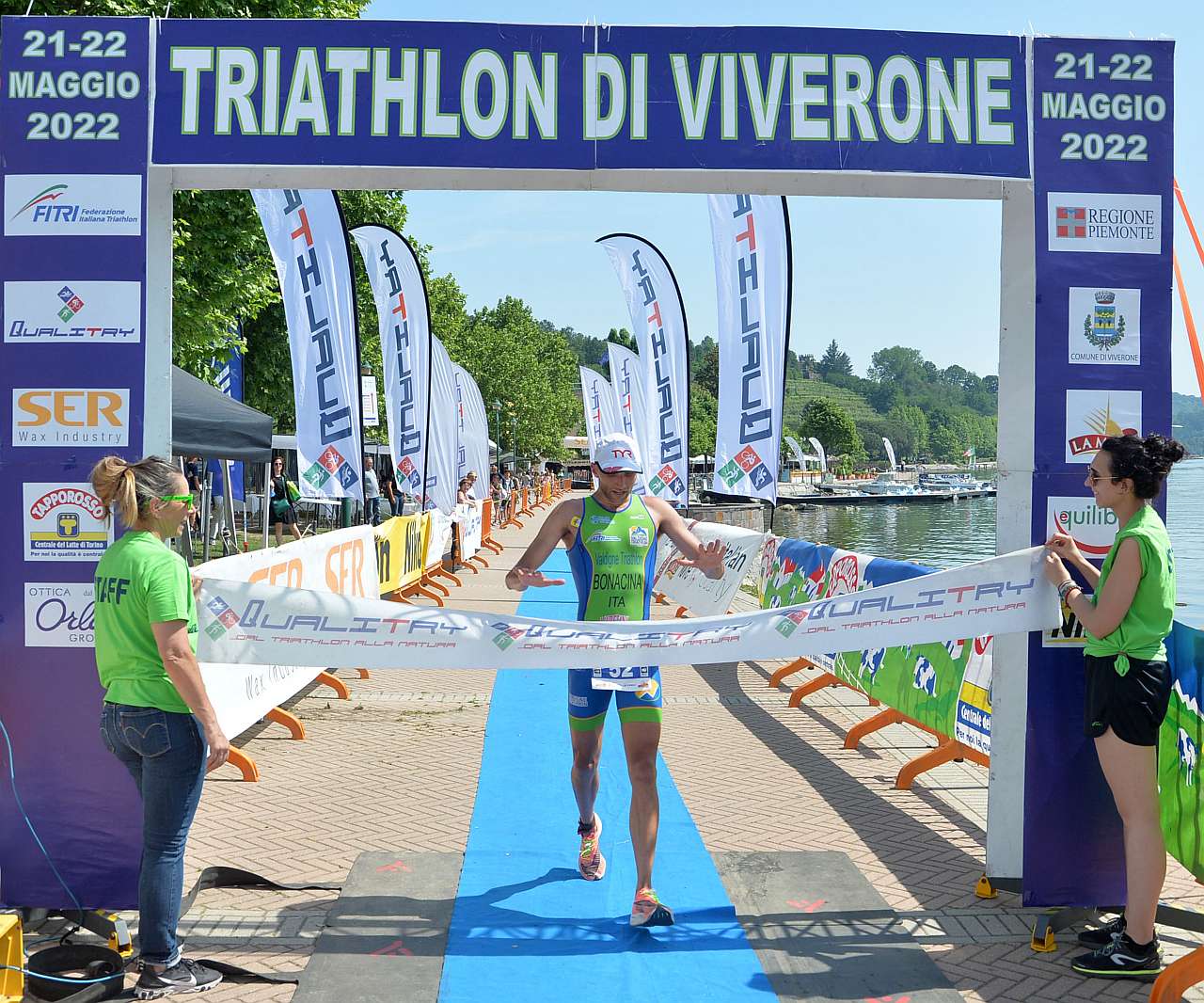 Cross Triathlon Viverone 2022, vince Michele Bonacina
