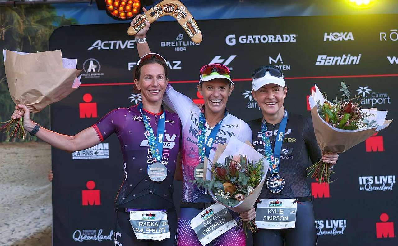 Ironman Cairns 2022 Asia Pacific Championship podio donne: vince Sarah Crowley