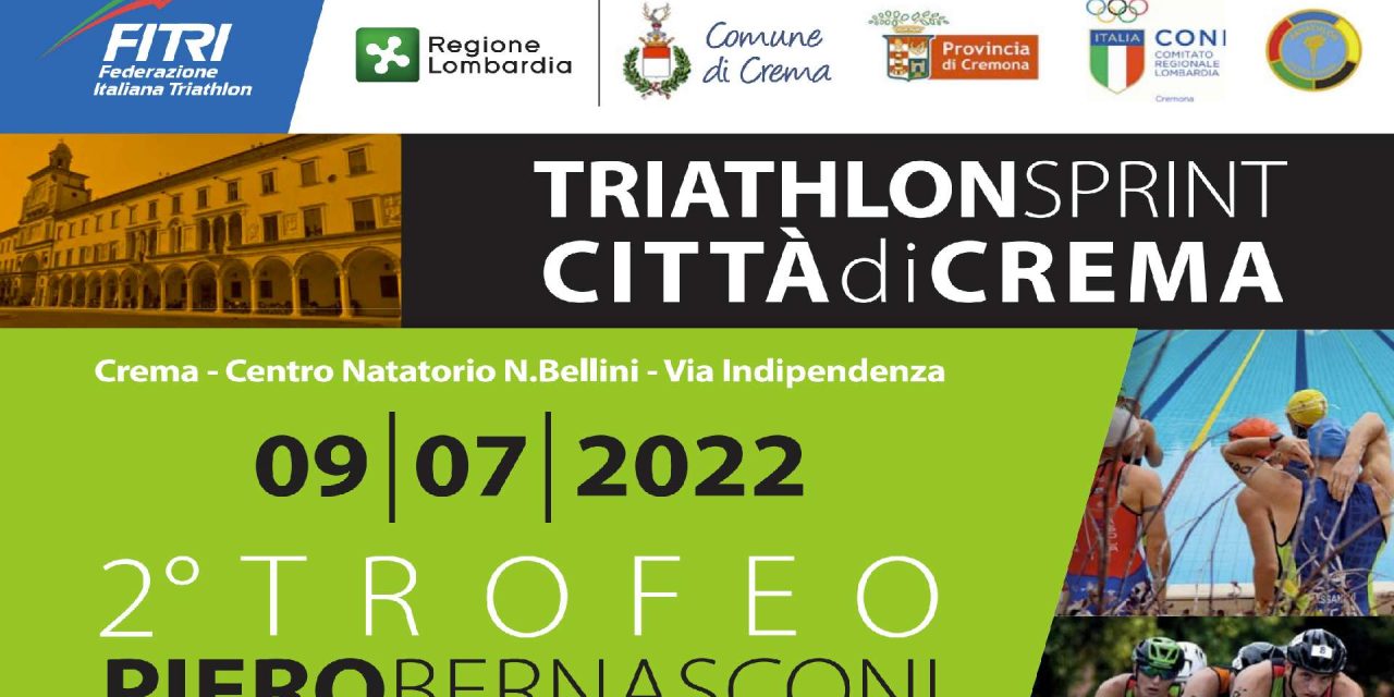 Presentazione, start list e briefing on line del 2° Triathlon Sprint Città di Crema, in ricordo di Piero Bernasconi ed Emanuele Vetere