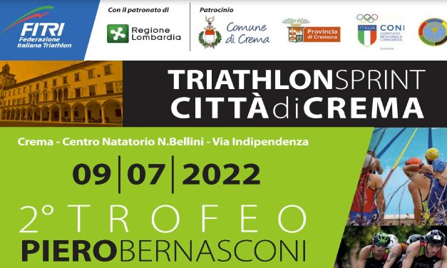 Presentazione, start list e briefing on line del 2° Triathlon Sprint Città di Crema, in ricordo di Piero Bernasconi ed Emanuele Vetere