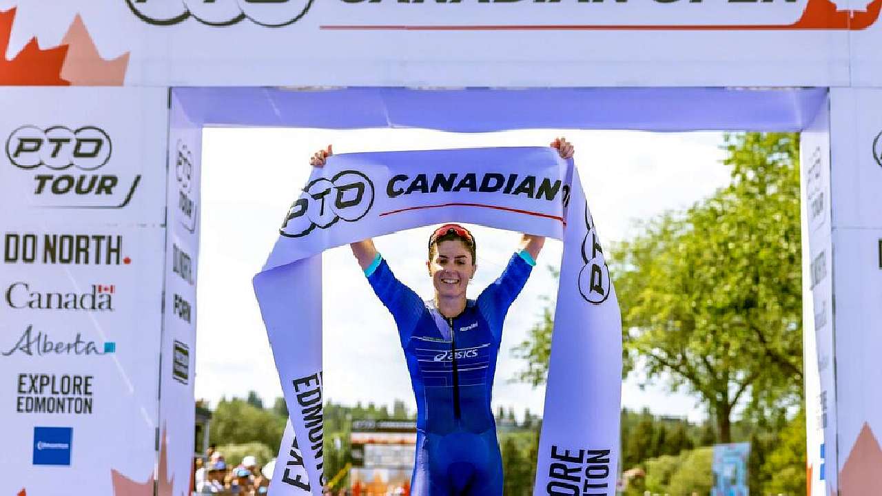 Ashleiigh Gentle vince il PTO Canadian Open 2022, triathlon 100K