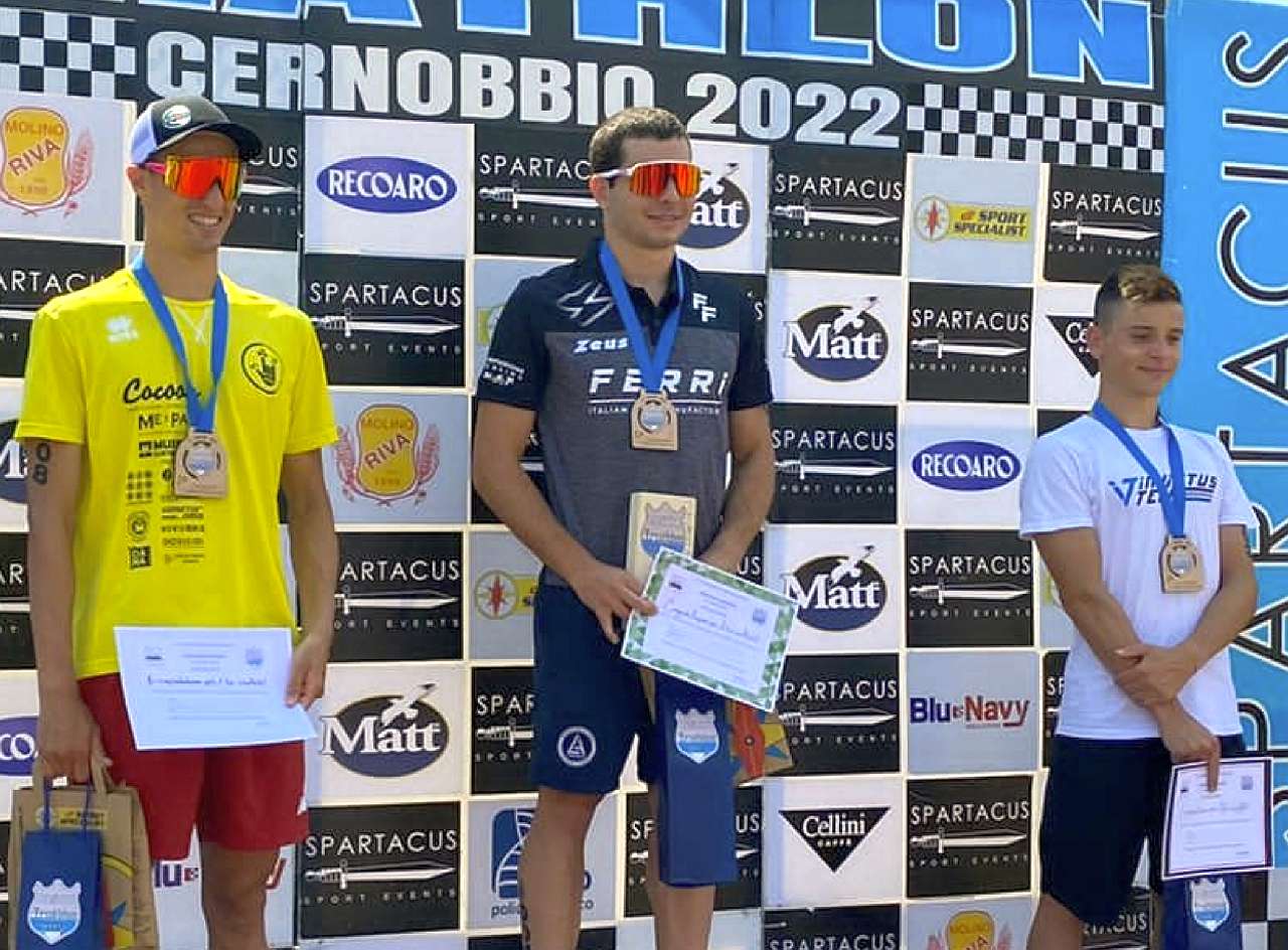 Podio maschile Triathlon Sprint Cernobbio 2022