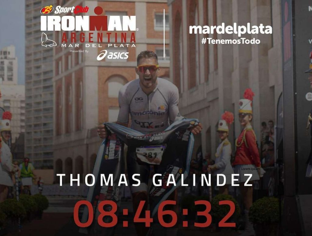 Thomas Galindez, figlio di Oscar, vince a Mar del Plata, l'Ironman Argentina 2022